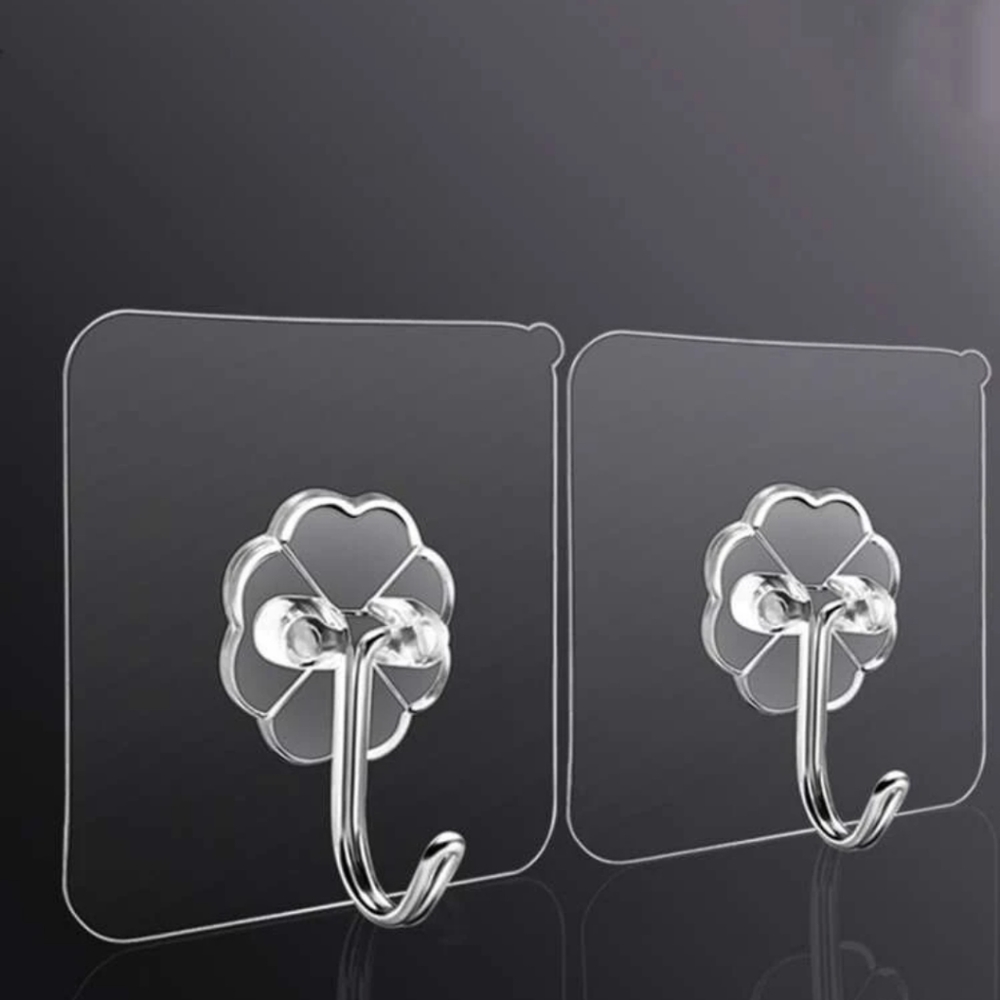 2 adhesive wall hooks